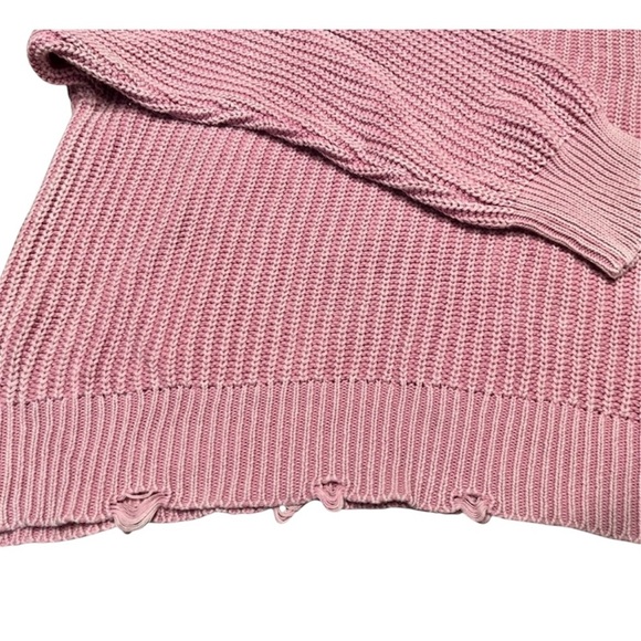 Pistola Eva Distressed Cotton Shaker Stitch Crewneck Sweater Size XL - Picture 10 of 13